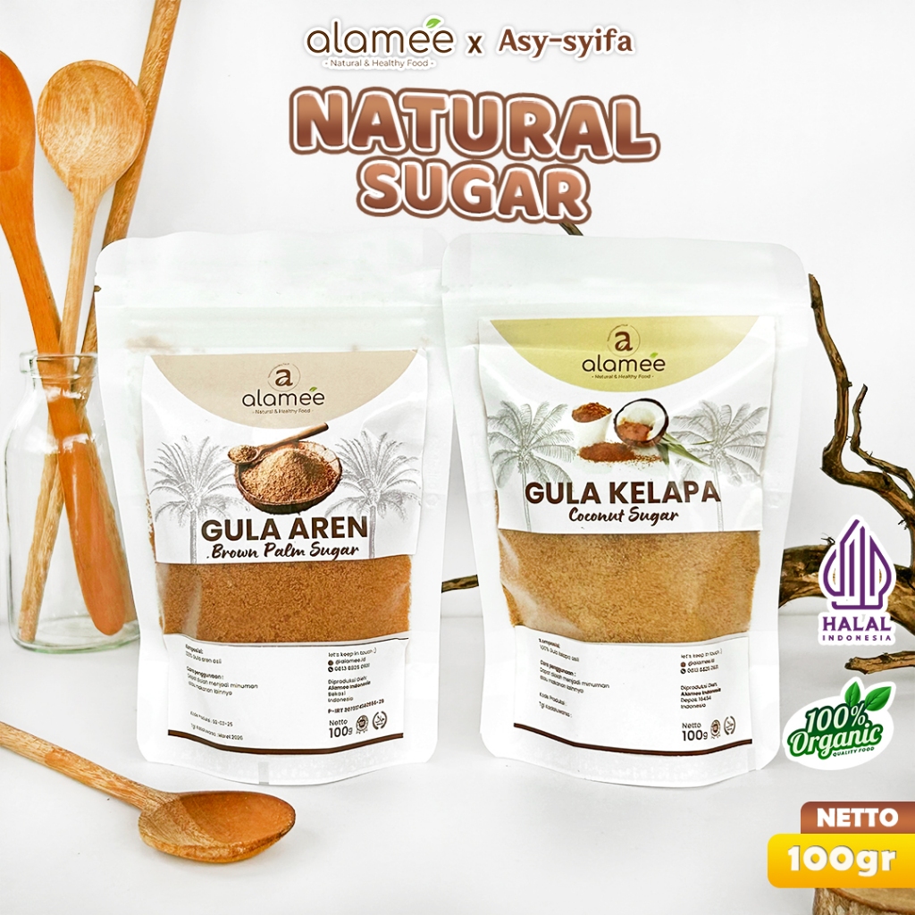 

ALAMEE Gula Semut Kelapa Aren Organik Asli Bubuk Coconut Sugar Premium Powder Natural Organik 100gr