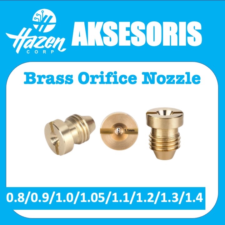 Brass Orifice Nozzle Ukuran 0,8 - 1,4mm untuk Foam Lance by HAZEN cod
