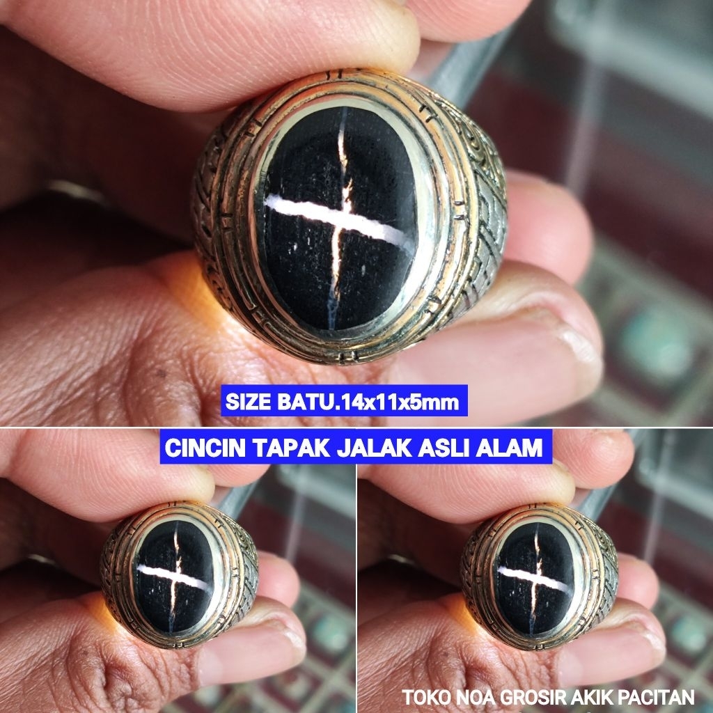 CINCIN TAPAK JALAK HITAM ASLI ALAM TEMBUS