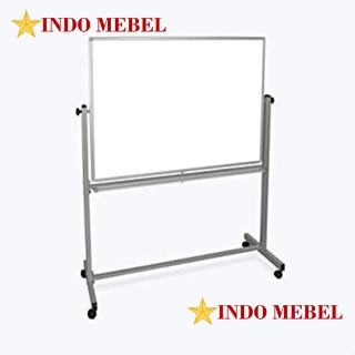 

whiteboard papan tulis putih spidol stand besi kaki besi ukuran 60X120 cm white board ready makassar murah promo premium quality white board