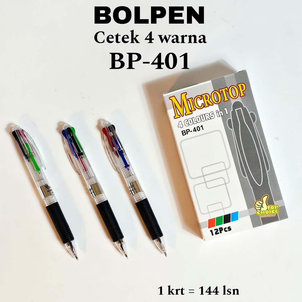 

MJ Bolpen Biasa 4 Warna/Pen/Pena/Balpen/Ballpoint