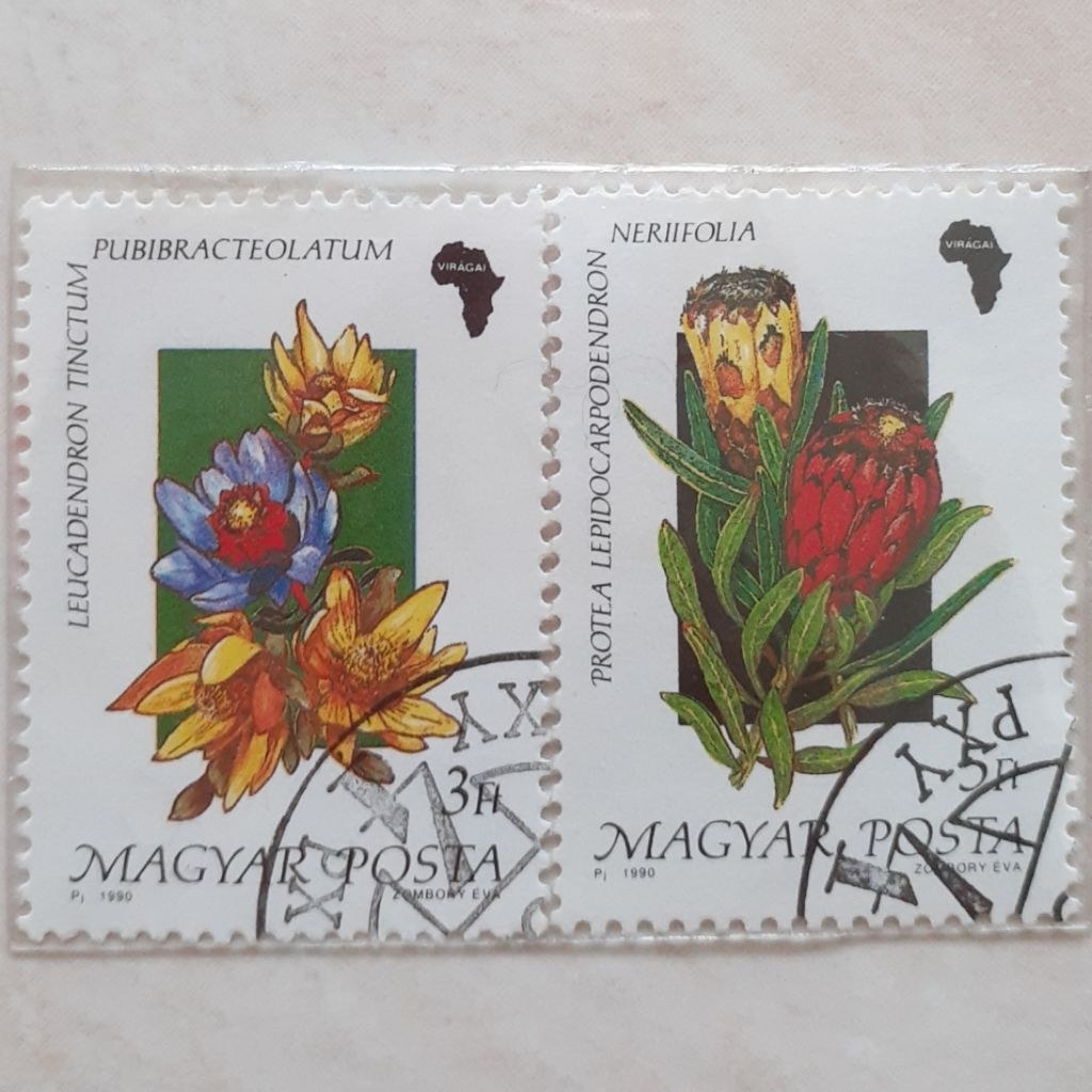 Perangko Hungaria Flora of Africa Tahun 1990 set 2pcs