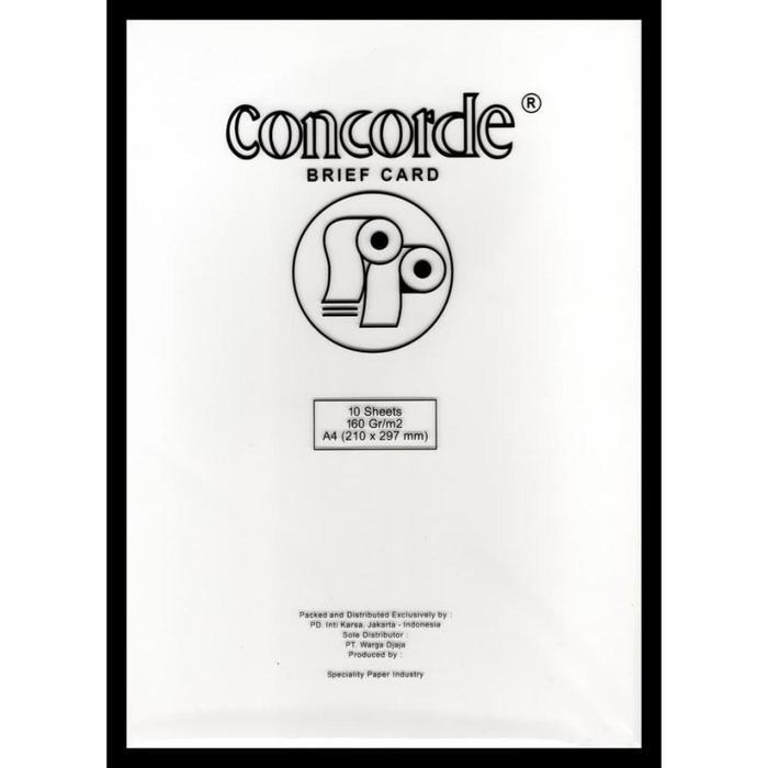 

Kertas Concord A4 160gr / Concorde 160 gr (10 Lembar)