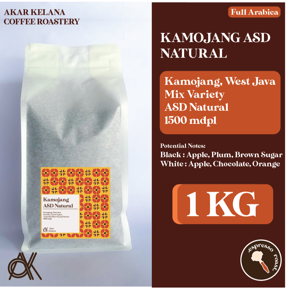 

Kopi Arabika Espresso Kamojang ASD Natural Kemasan 1 KG