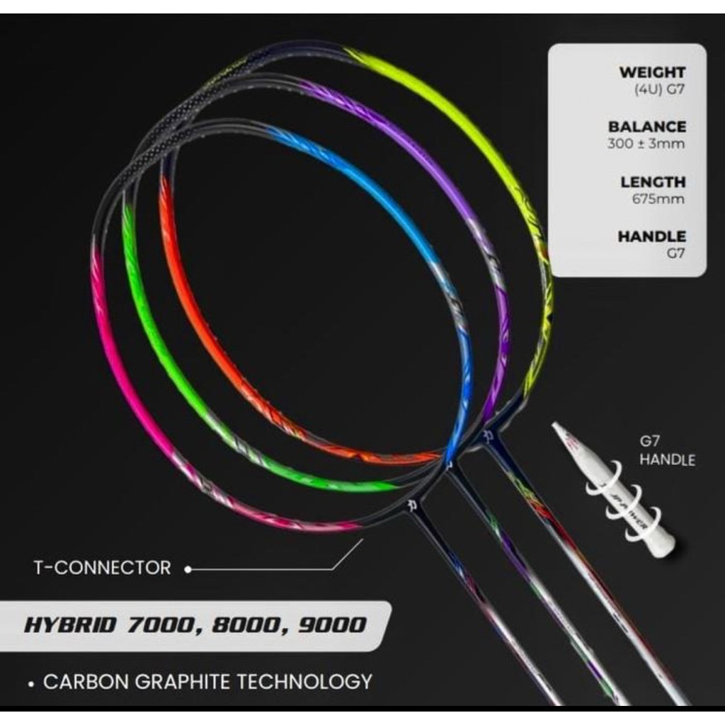 Raket bulutangkis Jp Power hybrid 7000,8000,9000