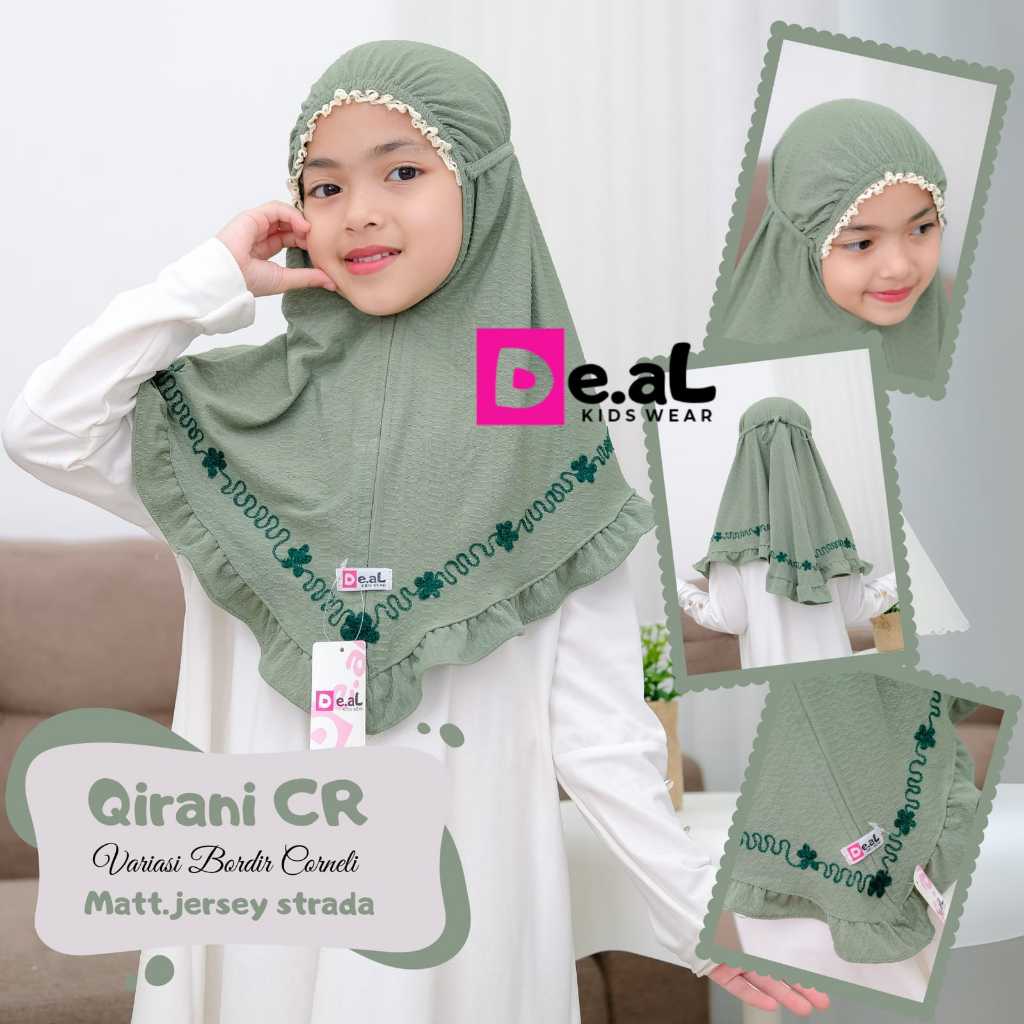 Bergo Kerut Kids Qirani CR Renda 3-7th Ori De.al Hijab
