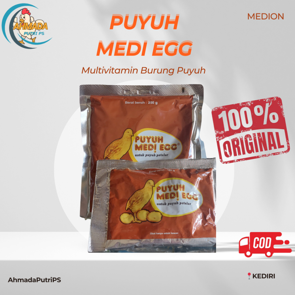 Puyuh Medi Egg 250 Gram Sachet Vitamin Burung Puyuh / Vitamin Burung Puyuh