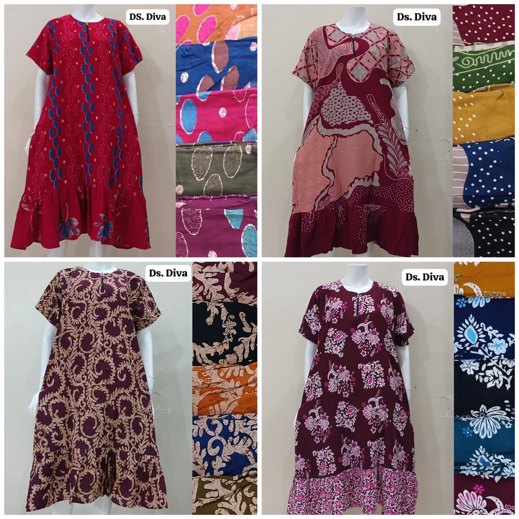 daster rayon SUTRA UNGU DIVA Daster Busui Ibu Hamil/daster rayon batik