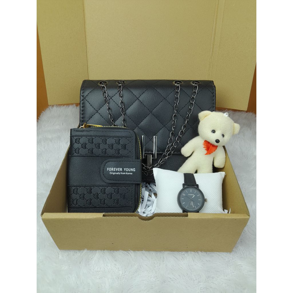 Kado lucu/kado wanita/kado tas-jam tangan-dompet/kado ulang tahun/ anniversary/wedingg/graduation/ k