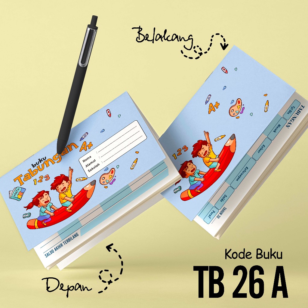 

Shabby Hanabi Buku Tabungan Anak Custom | Buku Catatan Menabung Sekolah | Kode TB 26