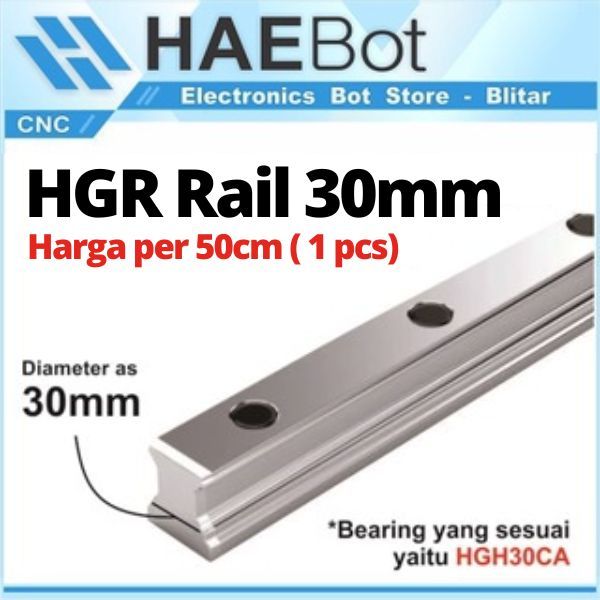 [HAEBOT] Linear Rail Guide HGR30 30mm 50cm Rel Laser CO2 CNC Router Milling Plasma HGH30 Motion Indu