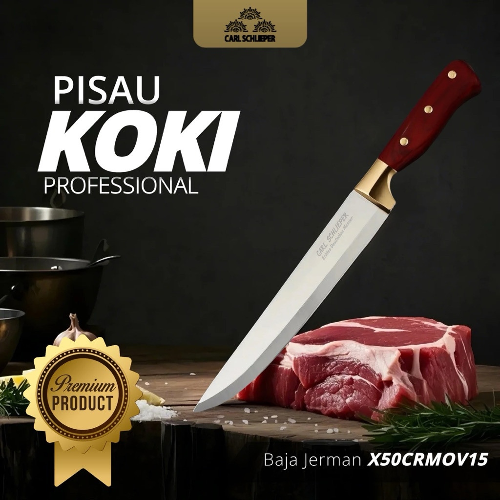 CARL SCHLIEPER Pisau Sembelih Profesional  Pisau by Koki Pisau Dapur
