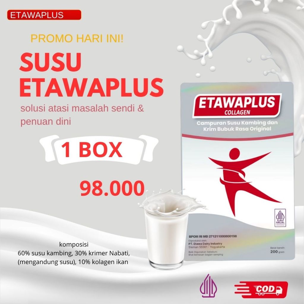 

ETAWA PLUS COLLAGEN || SUSU KAMBING ETAWA ATASI NYERI SENDI & TULANG