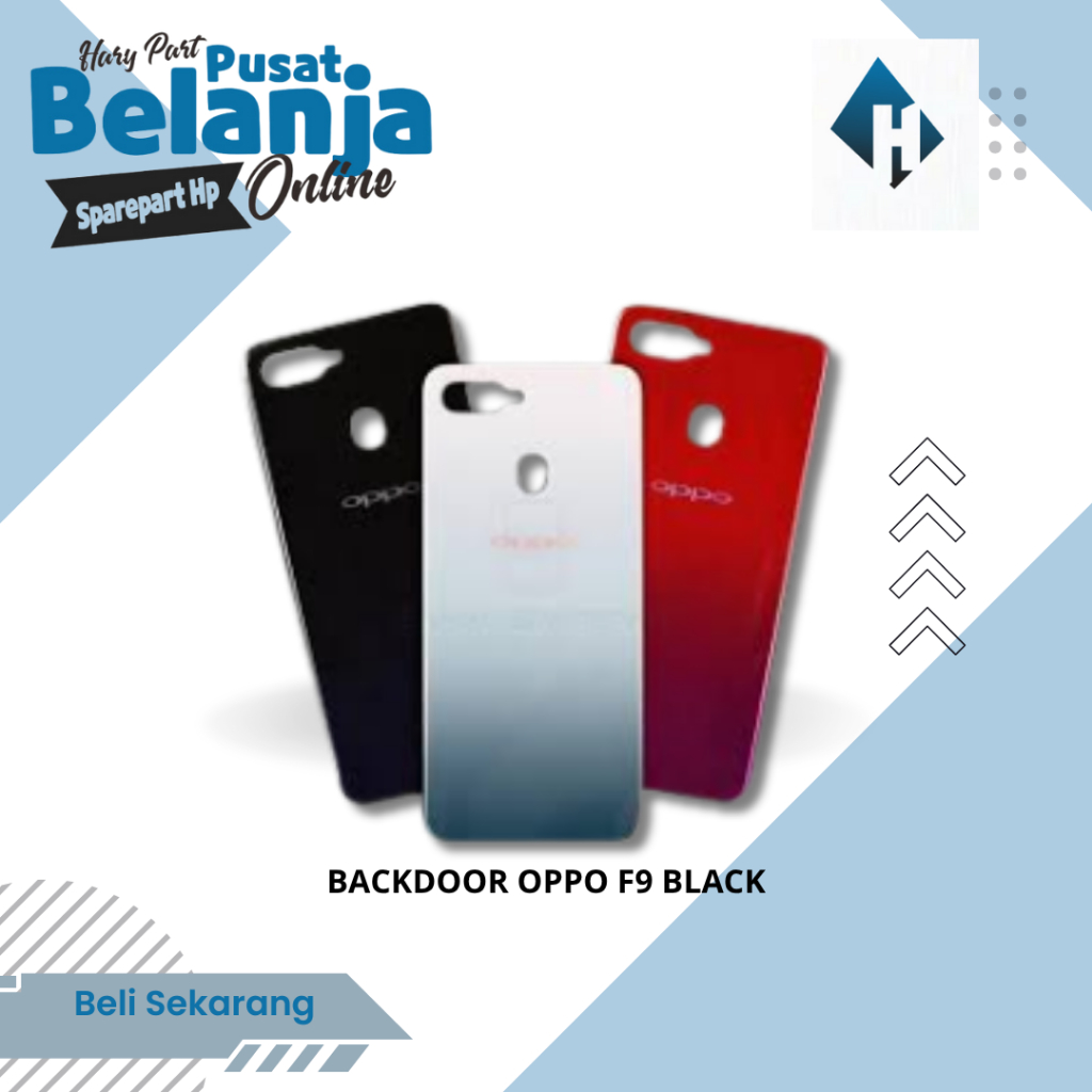 BACKDOOR OPPO F9 BLACK / BACKCOVER OPPO F9 / CASING BELAKANG OPPO F9 BLACK