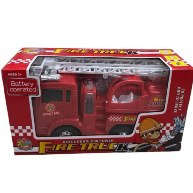 Mainan Mobil Pemadam Kebakaran Berjalan Lampu Suara / Fire Truck Toys