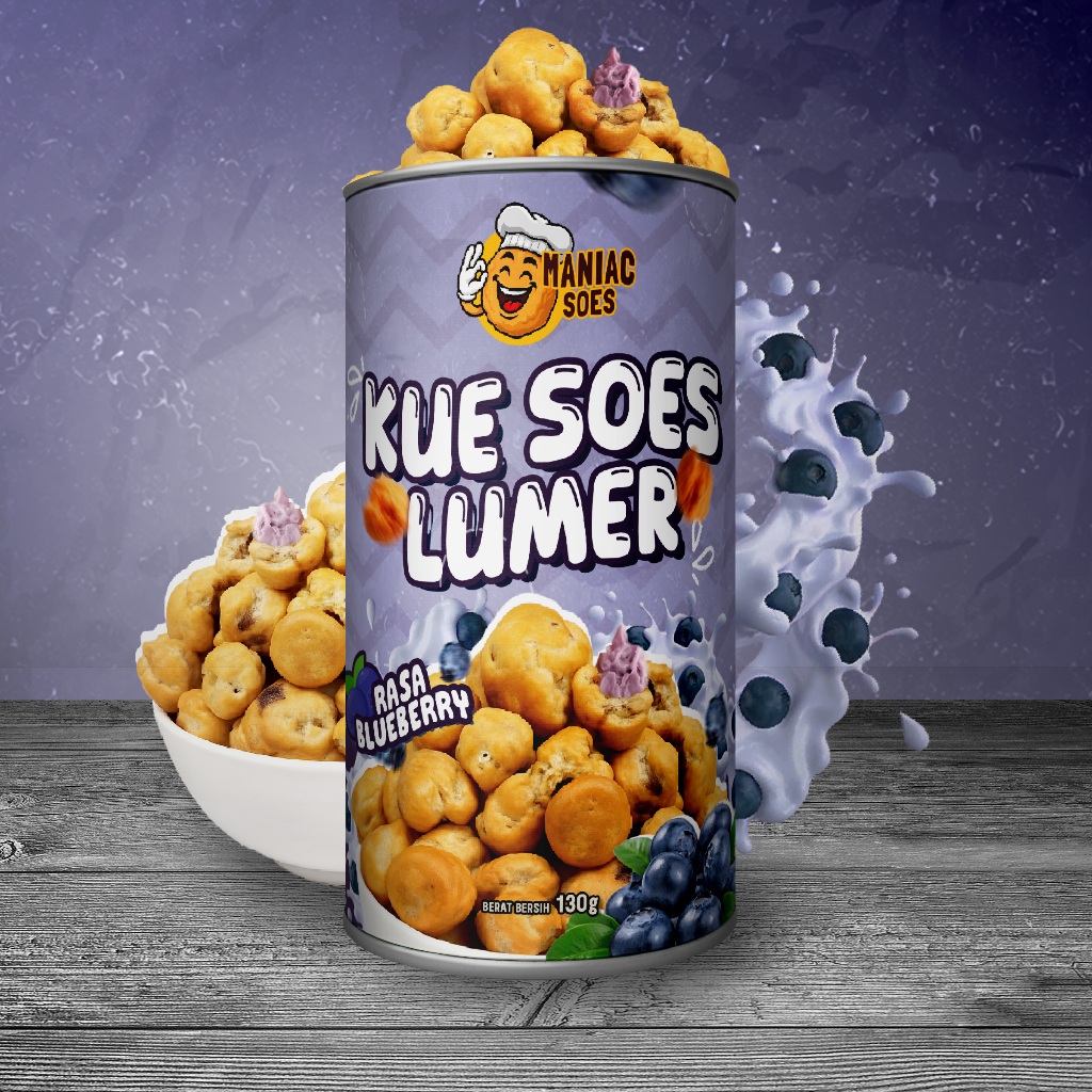 

Soes Kering Premium MANIAC SOES - Rasa BLUEBERRY Renyah, Lumer di Mulut, Tanpa Pengawet & MSG - Aneka Rasa