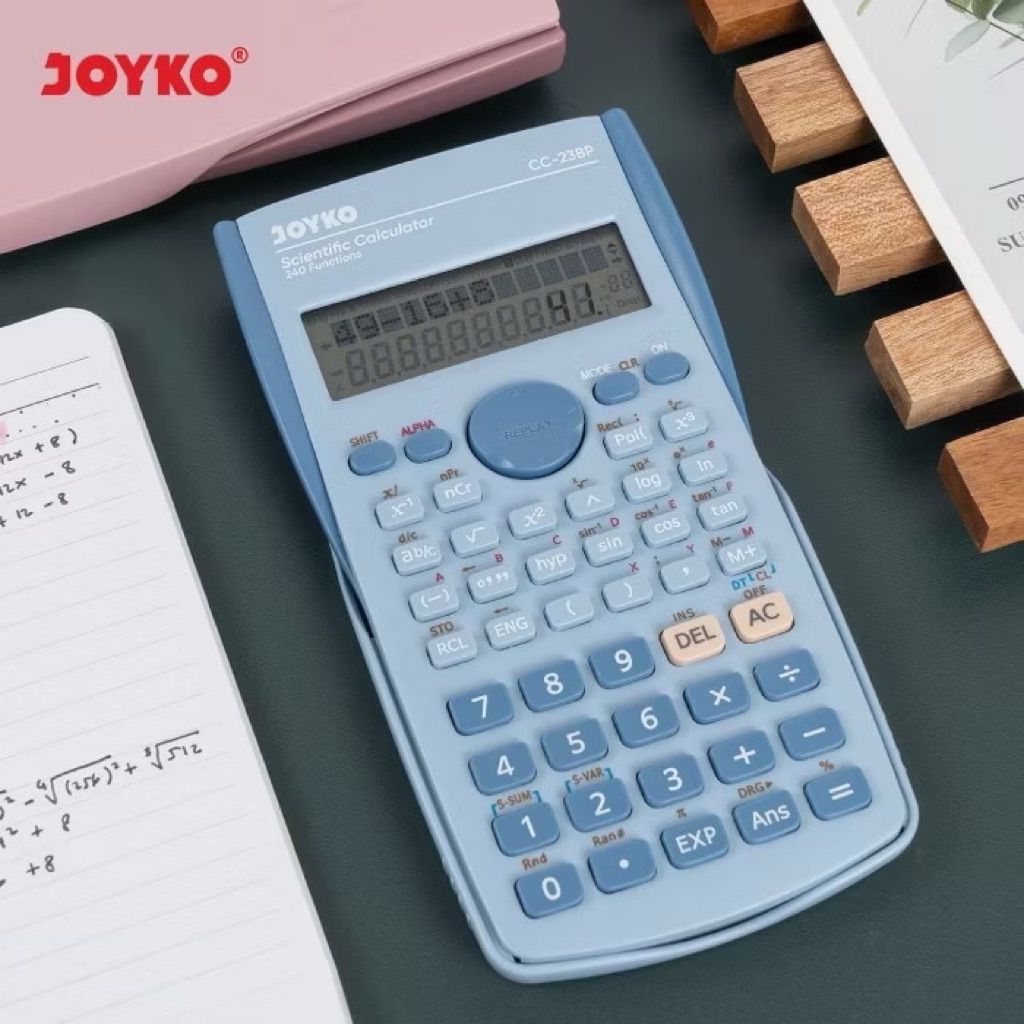 

[Whispers] Kalkulator Ilmiah Scientific Joyko CC23BP 240 Fungsi, Tampilan Besar