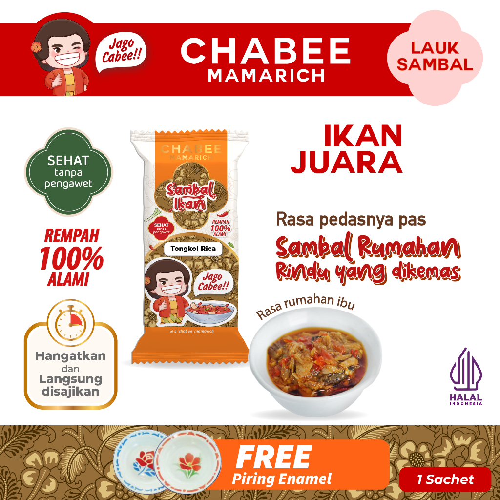 

Chabee Sambal Ikan Juara / Sambal Rumahan Kemasan Praktis Anak Kos & Travelling – Sehat Tanpa Pengawet | Lauk Sambel Cabe Pedas