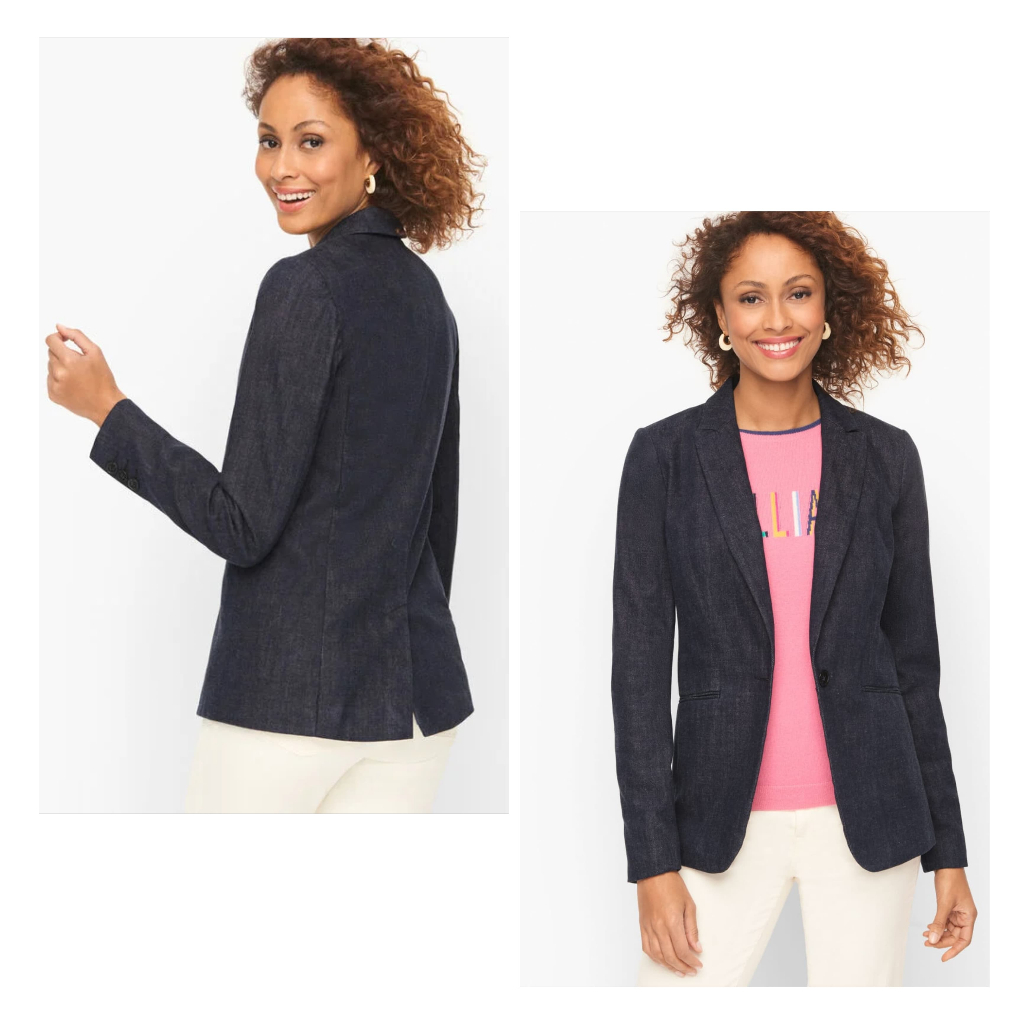 Blazer Talbots Classic Denim Blazer