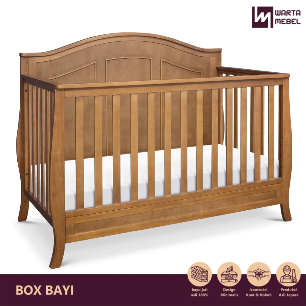 Tempat Tidur Bayi Kayu Jati – Baby Box Minimalis