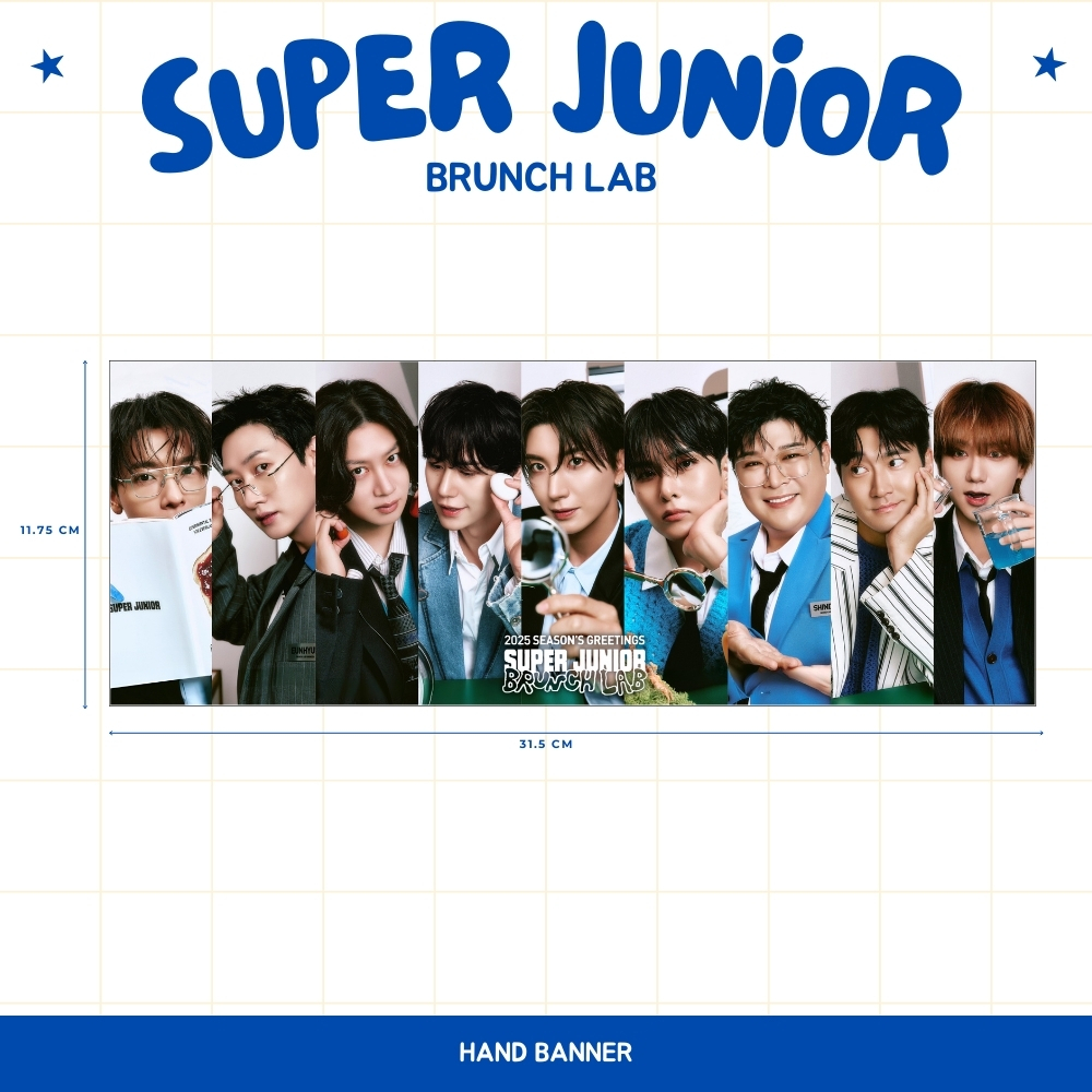 HOLOGRAM HAND BANNER SUPER JUNIOR BRUNCH LAB HANDBANNER KPOP UNOFFICIAL LEETEUK HEECHUL KYUHYUN