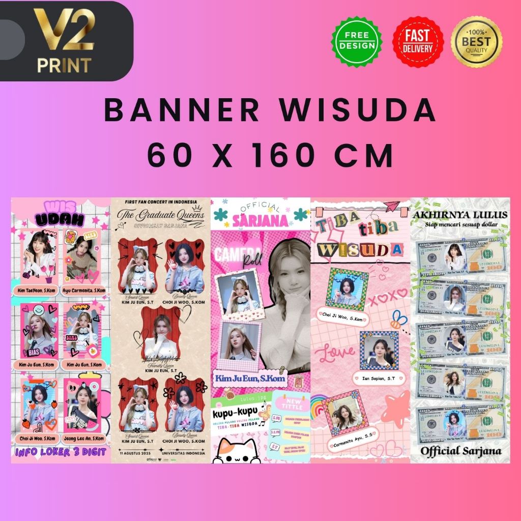 CETAK BANNER SPANDUK WISUDA KELULUSAN GRADUATION SEMPRO SIDANG SKRIPSI BENER BANER SEPANDUK MURAH