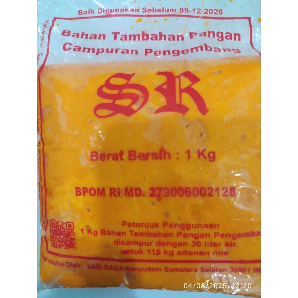

Bahan Tambahan Pangan Campuran Pengembang SR