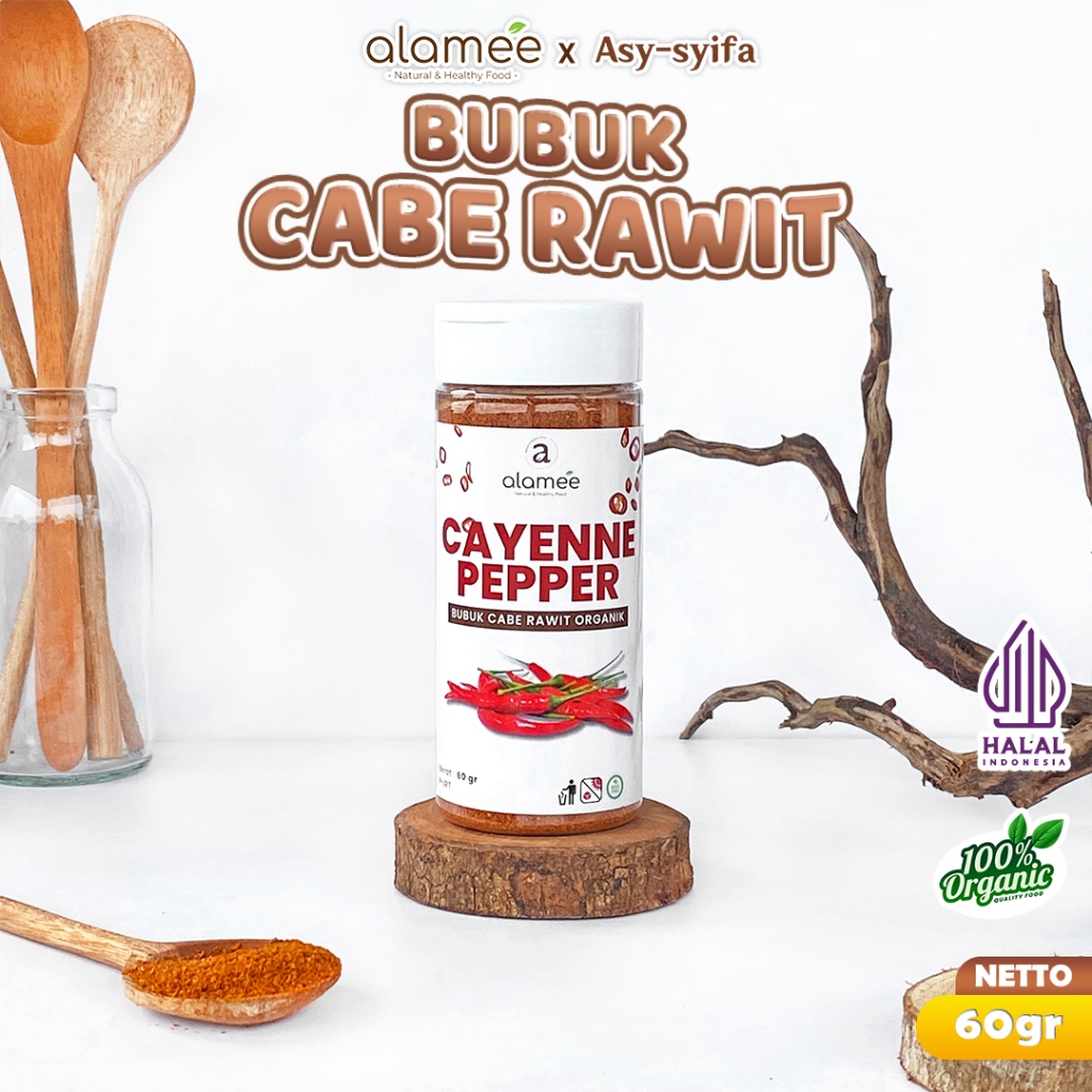 

ALAMEE Bubuk Cabe Rawit Cayenne Pepper Seasoning Powder Tanpa Campuran Bumbu Masakan Dapur 60gr