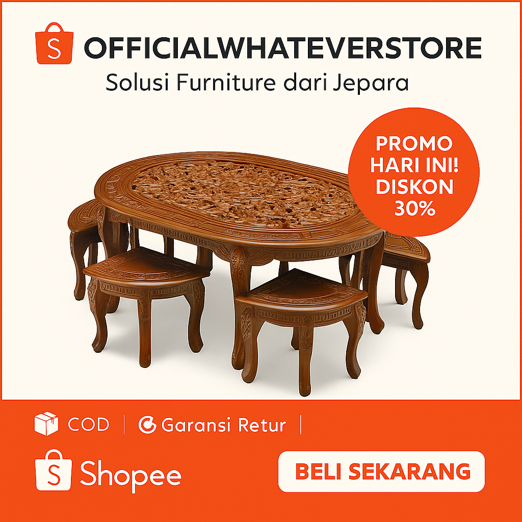 MEJA UKIR RELIEF JATI / MEJA OSHIN