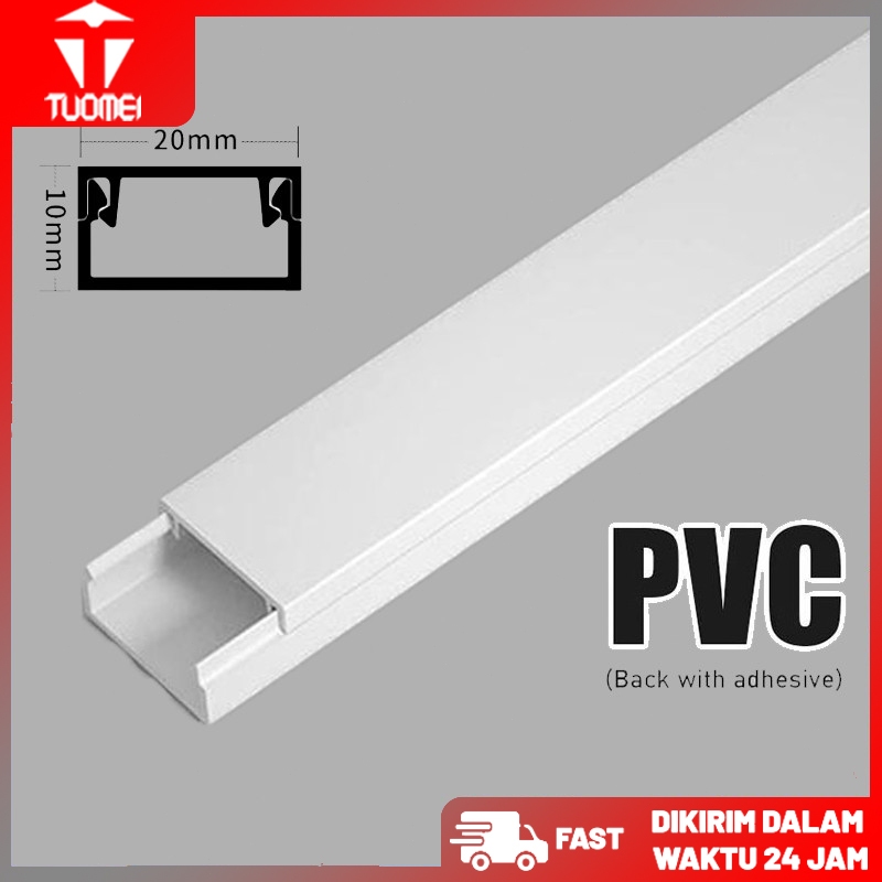 Penutup kabel/kabel duct/lis pvc/Panjang 20*10MM/Dinding Lantai Kabel Cable Duct Ducting/kabel dak