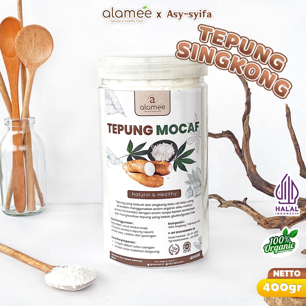 

ALAMEE Tepung Mocafine Gluten Free Tepung Singkong Sehat Rendah Gula High Fiber 400gr