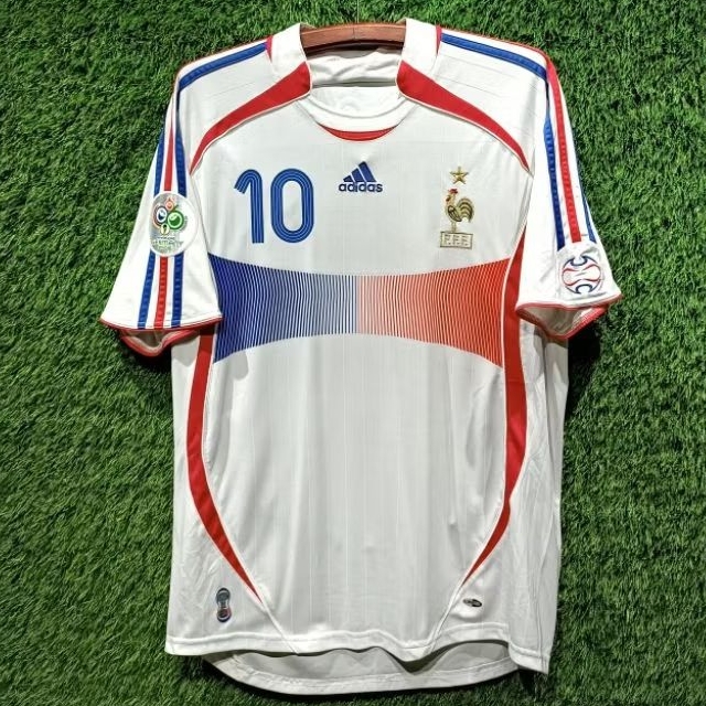 Jersey France Original 2006-2007 Away Large Zidane 10 Perancis
