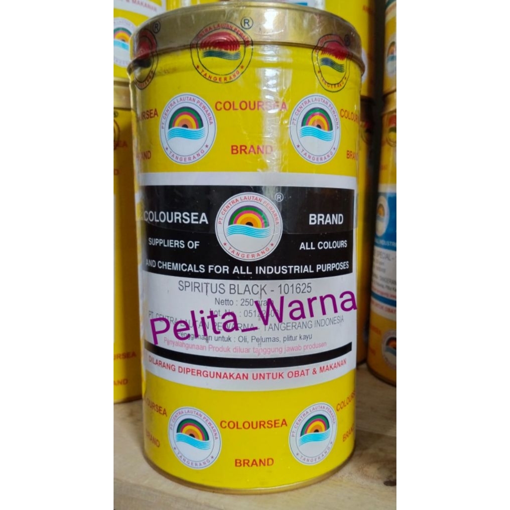 

DIJAMIN ORI !!! Pewarna larut minyak Hitam/spiritus black-101625 250gr merek coloursea