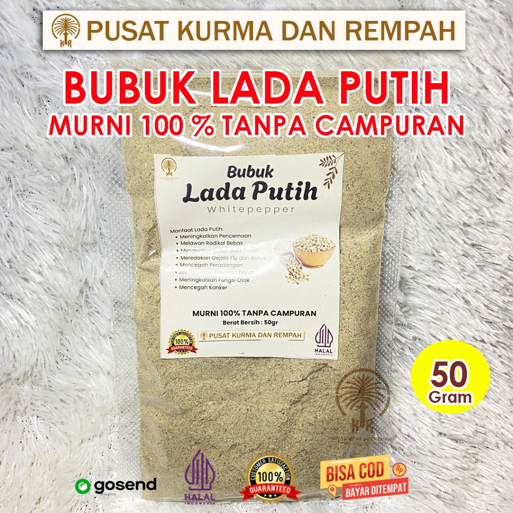 

Bubuk Lada Putih Premium 50gr – 100% Murni Tanpa Campuran