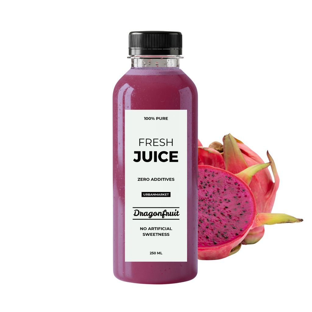 

Jus Buah Naga Segar Cold Pressed 250 ml – 100% Buah Asli, Murni Tanpa Gula Tambahan
