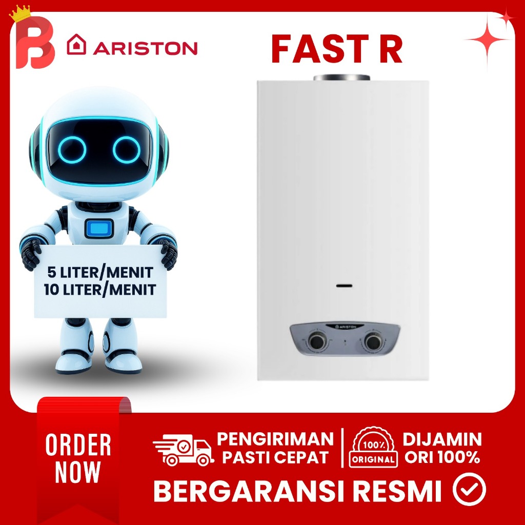 ARISTON Water Heater GAS 10 Liter / 5 Liter Fast R