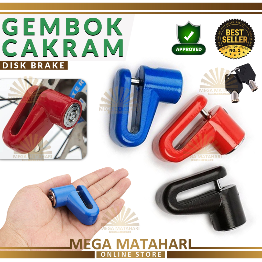 Kunci Gembok Disc Lock pada Cakram Sepeda Motor Universal — 2