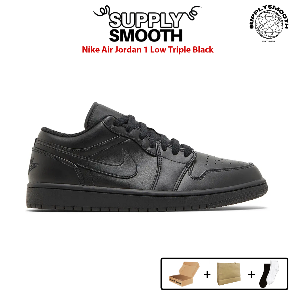 Sepatu Sneaker"Air Jordan 1 Low Triple Black" - Supplysmooth