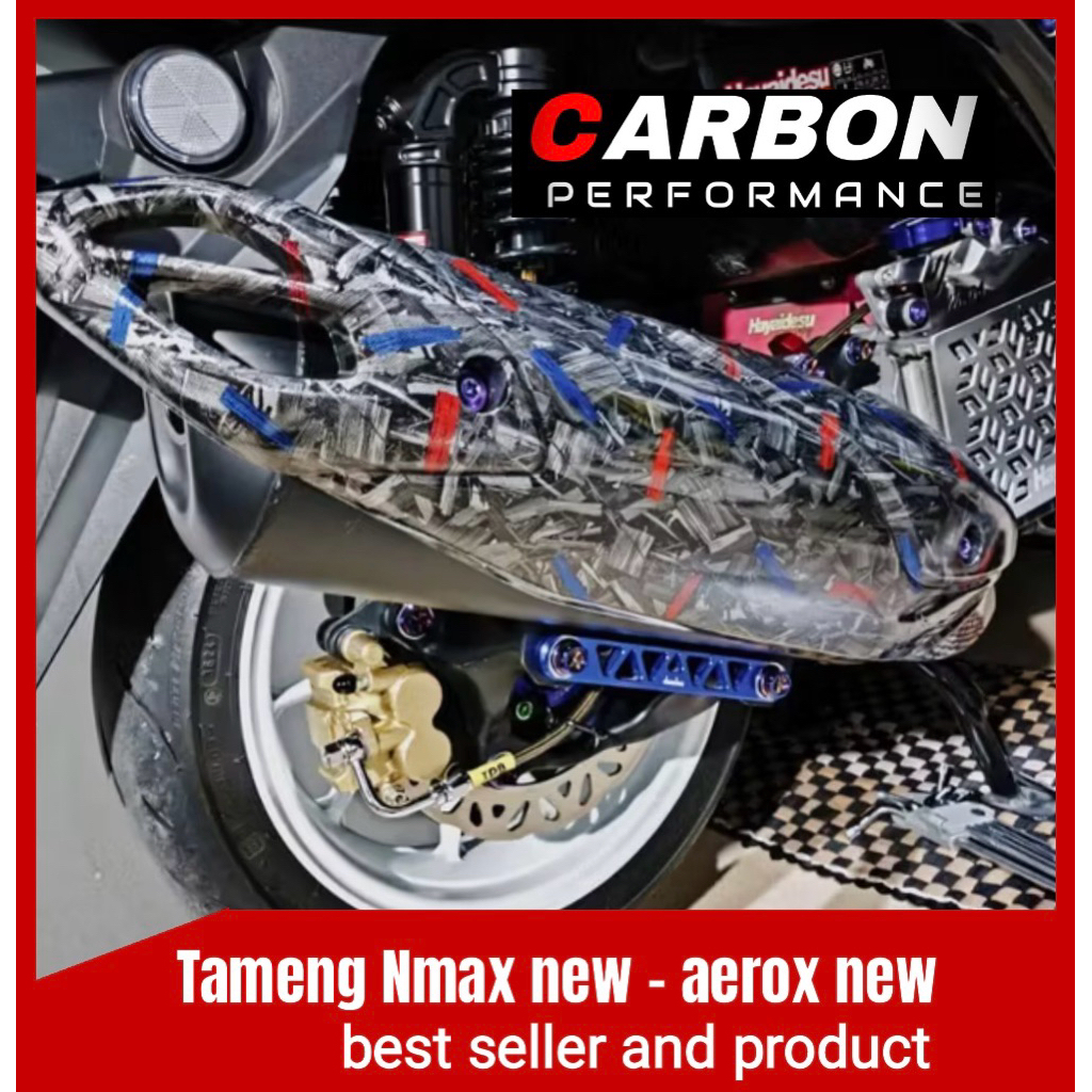 TUTUP KNALPOT AEROX NEW CARBON FORGED NMAX NEW CARBON FORGED ▪️aerox new carbon Forged aerox conecte