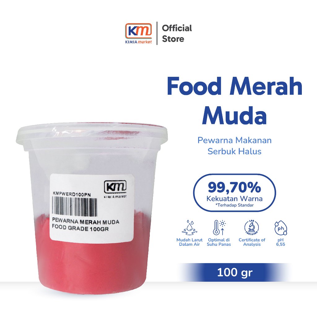 

Pewarna makanan warna Merah Muda 100gr / Pewarna Food Grade