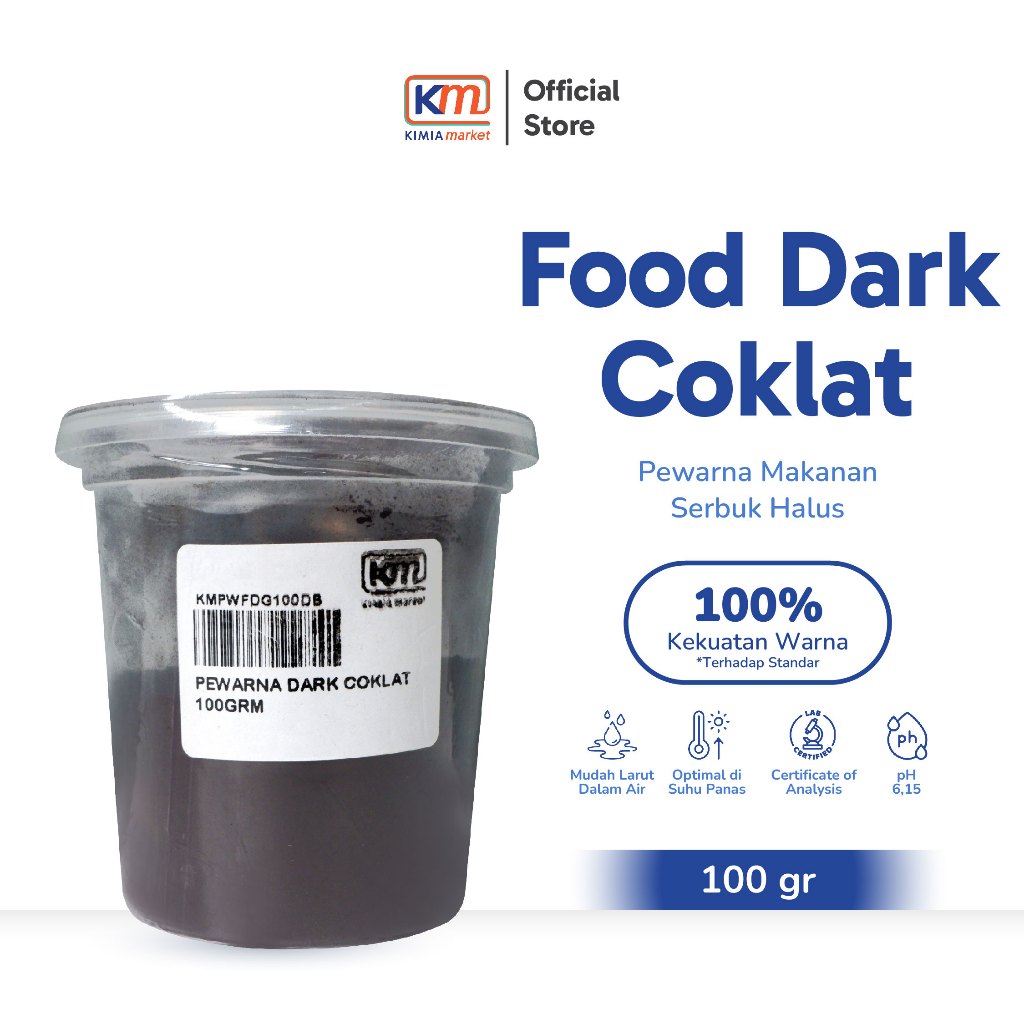 

Pewarna Makanan Warna Dark Coklat 100gr / Food Color / Powder Food Grade / Pewarna Kue / Pewarna Minuman/Camilan