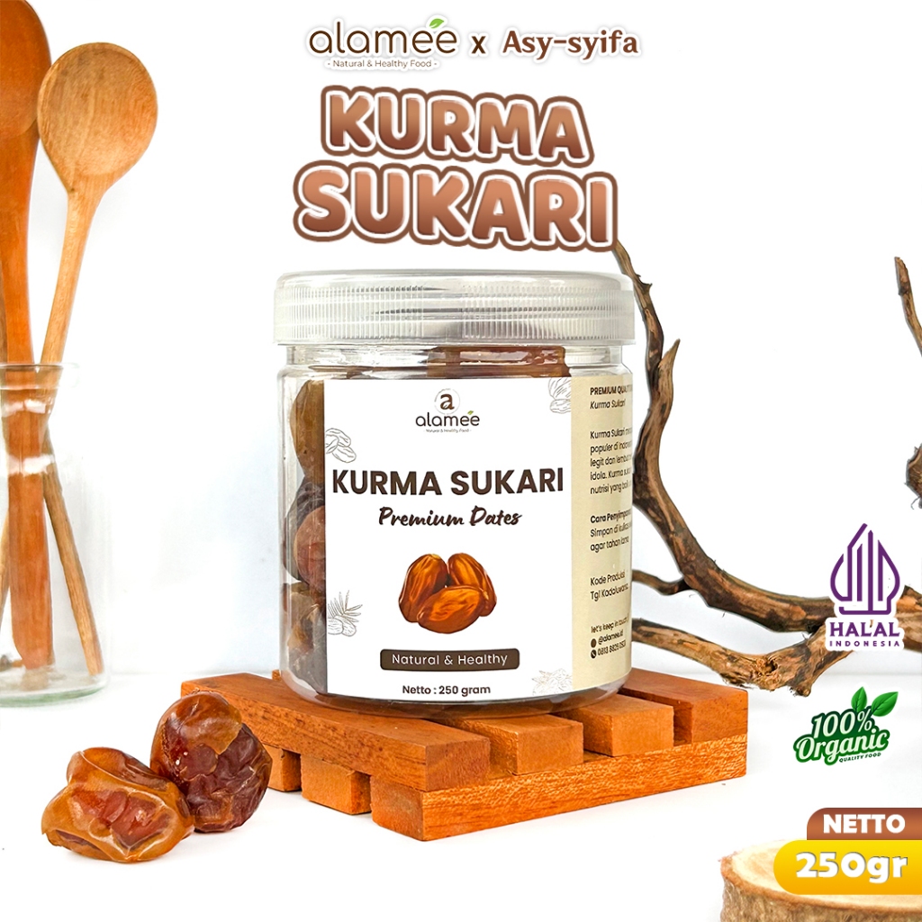 

Kurma Sukari Premium Original 250gr Non Msg Asli Madinah Manis Tanpa Pengawet