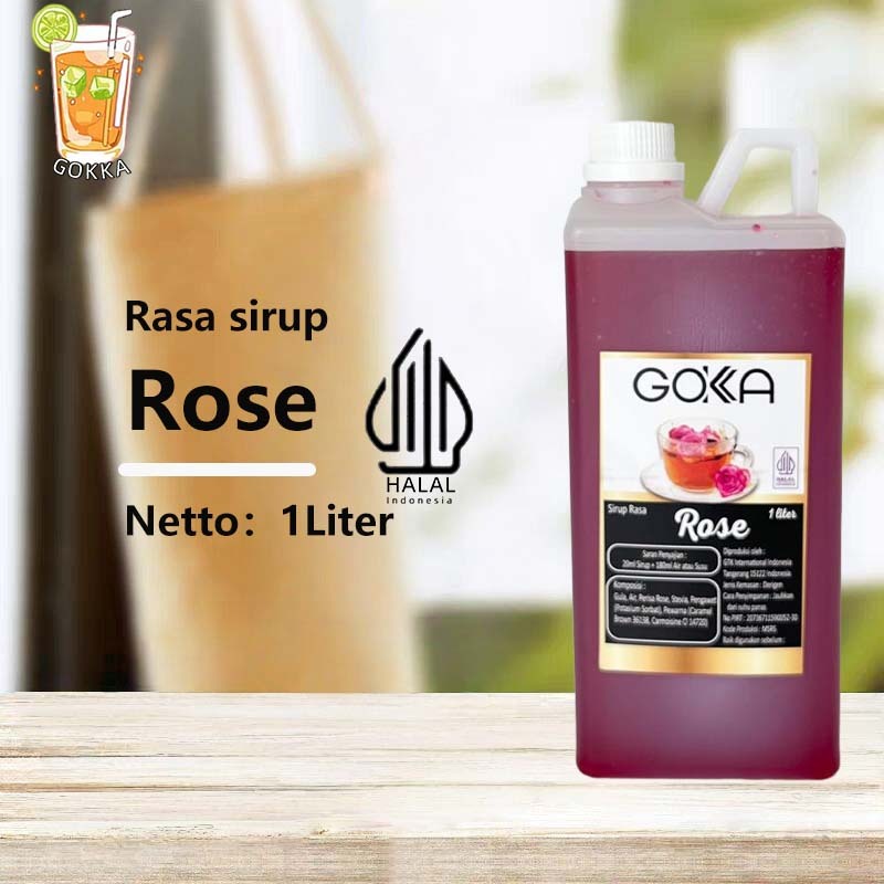 

GОKKA Syrup / Rose Flavoured Sirup / Sirup Rose 1L International Halal / Sirup Mawar Premium 1Liter