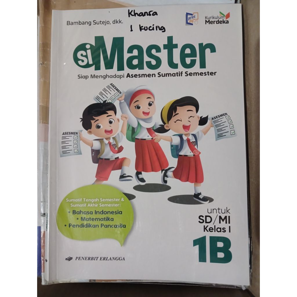 BUKU PAKET SIMASTER KELAS 1 A & B ERLANGGA KUMER BEKAS SECOND
