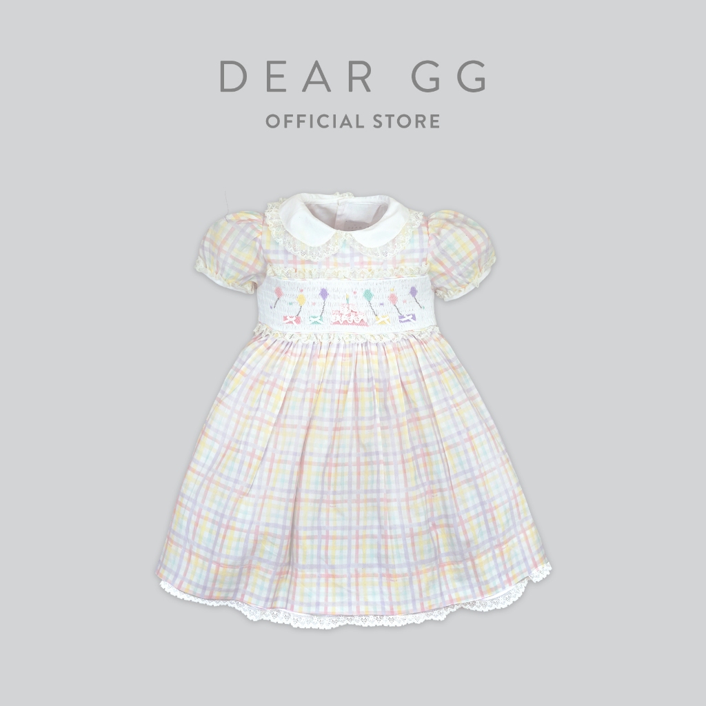Dear GG - Anniversarie Dress in Rainbow Gingham - Dress Ulang Tahun Untuk Bayi dan Anak Perempuan - 