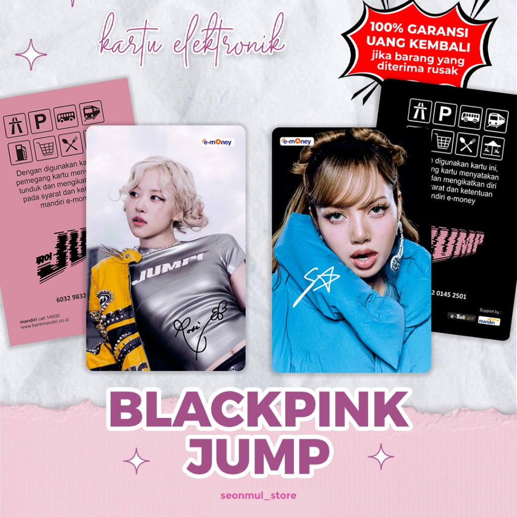 EMONEY BLACKPINK JUMP / KARTU ELEKTRONIK DDIO JUMP BLACKPINK / EMONEY FLAZZ TAPCASH BRIZZI / JISOO J