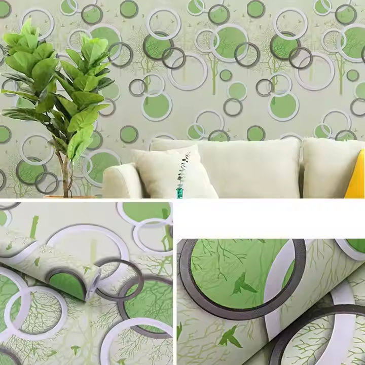 Wallpaper Dinding Polkadot Hijau Wallpaper Stiker Terbaru Tebal