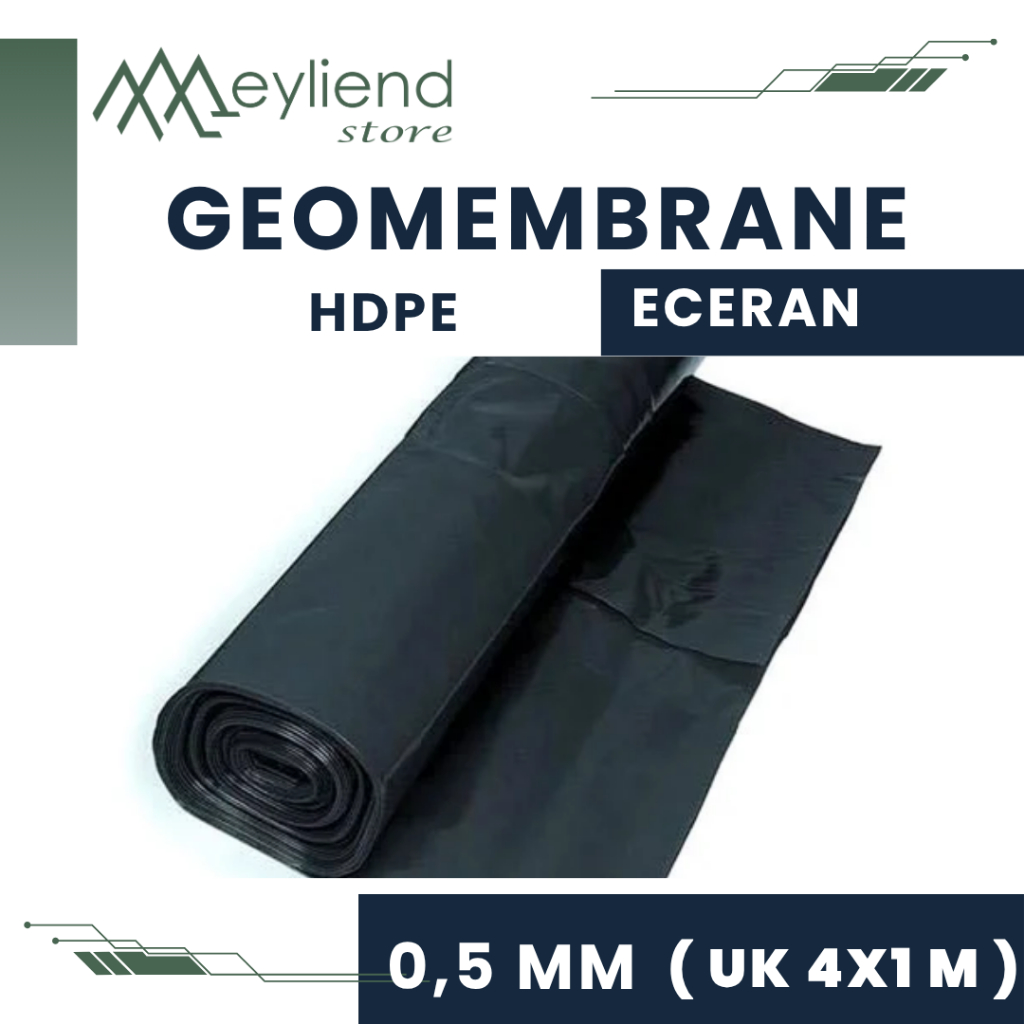 Geomembrane 0,5 mm 4x1meter Eceran Harga HDPE 500 micron American Standards