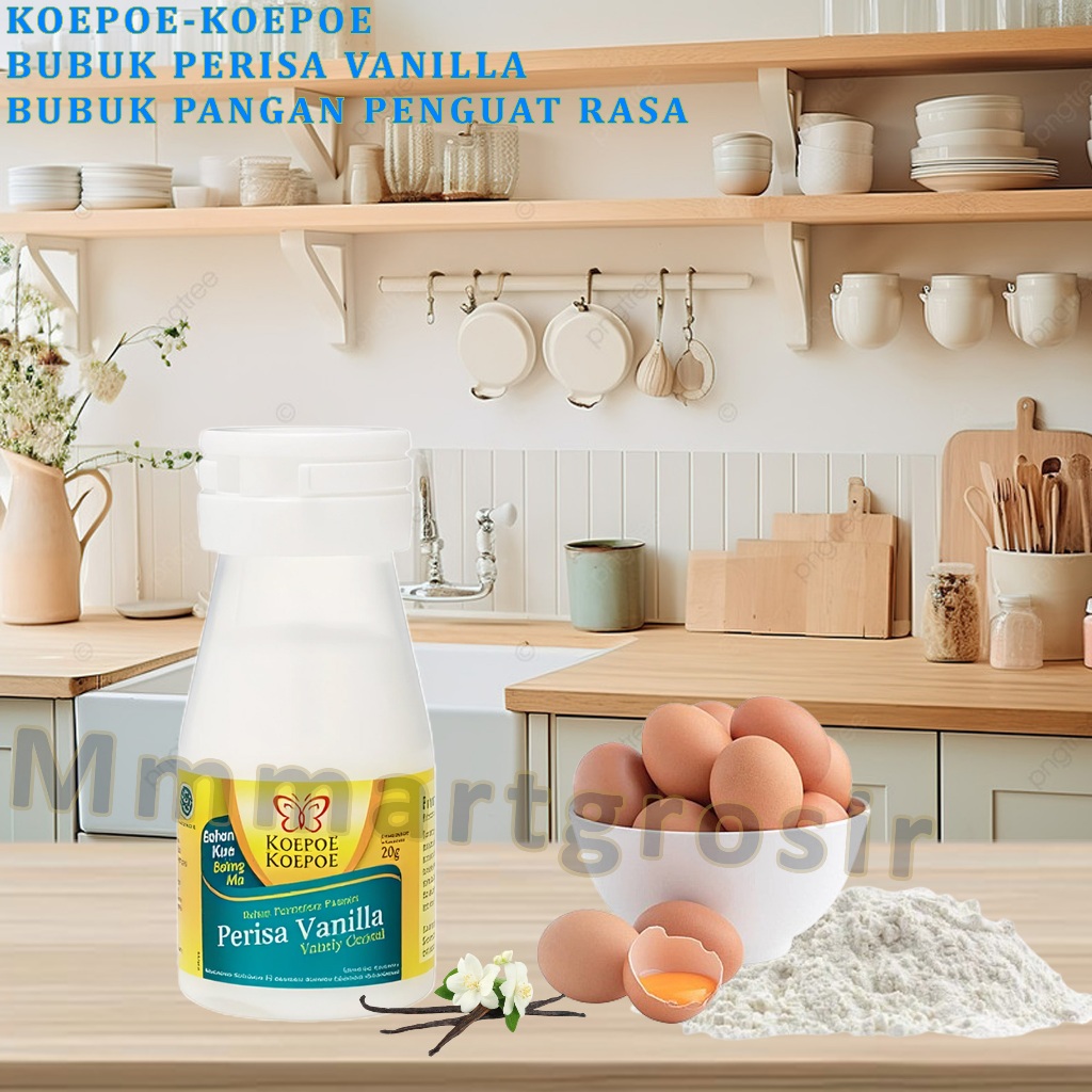 

Koepoe-Koepoe / Bubuk Perisa Vanilla / Bubuk Perisa Pangan Penguat Rasa / 20gr