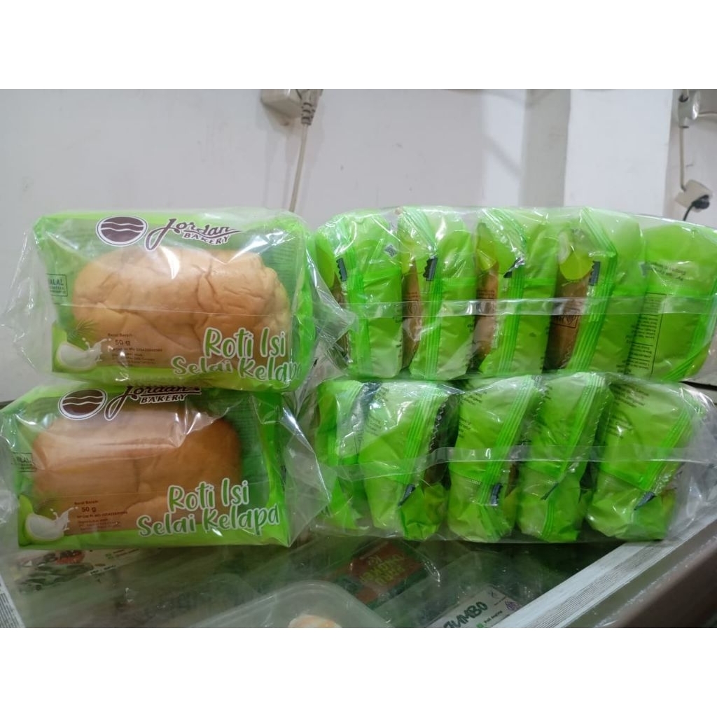 

JORDAN BAKERY ROTI ISI SELAI KELAPA 50GR ISI 5